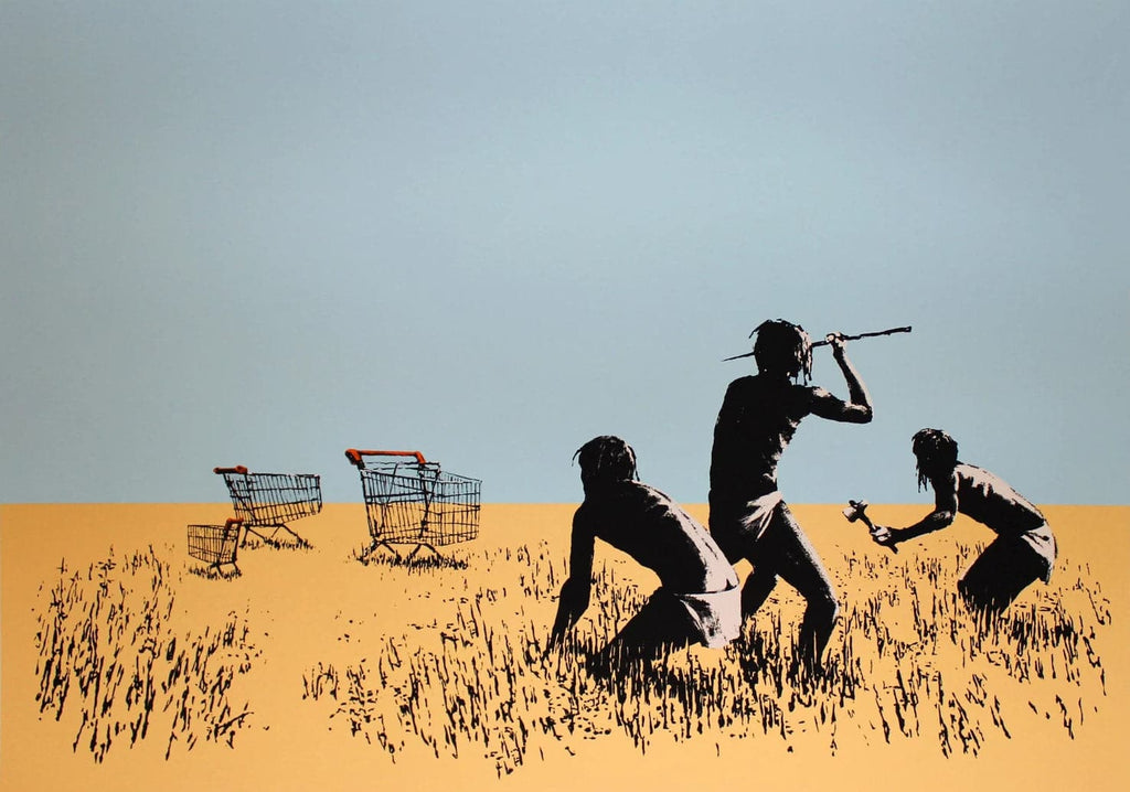Framed 1 Panel - Banksy - Trolley Hunters