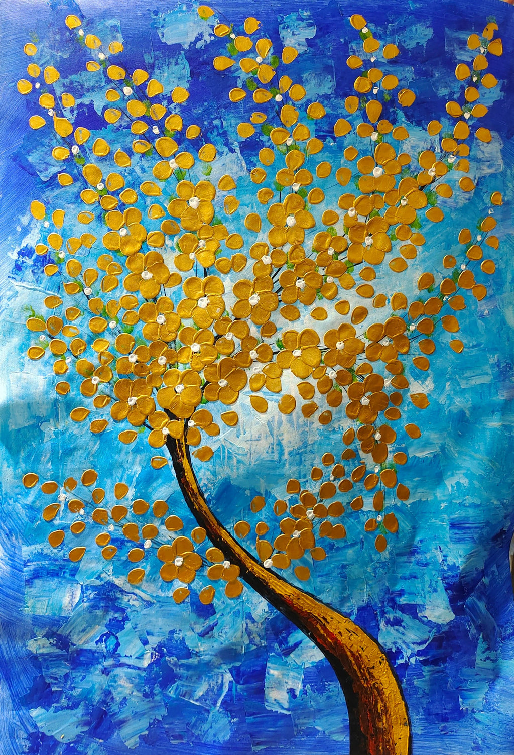 Framed 1 Panel - Golden Tree