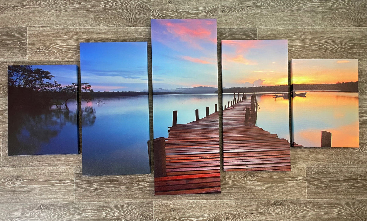 Framed 5 Panels Finished Products Love Print & Free shipping NZ