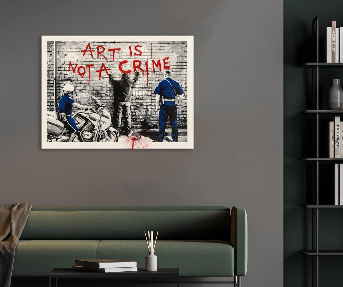 Framed 1 Panel - Art is not a crime – Love Print & Free shipping NZ