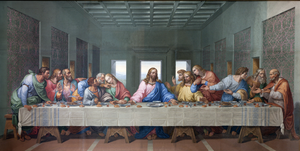 Framed 1 Panel - Last supper (Mosaic)