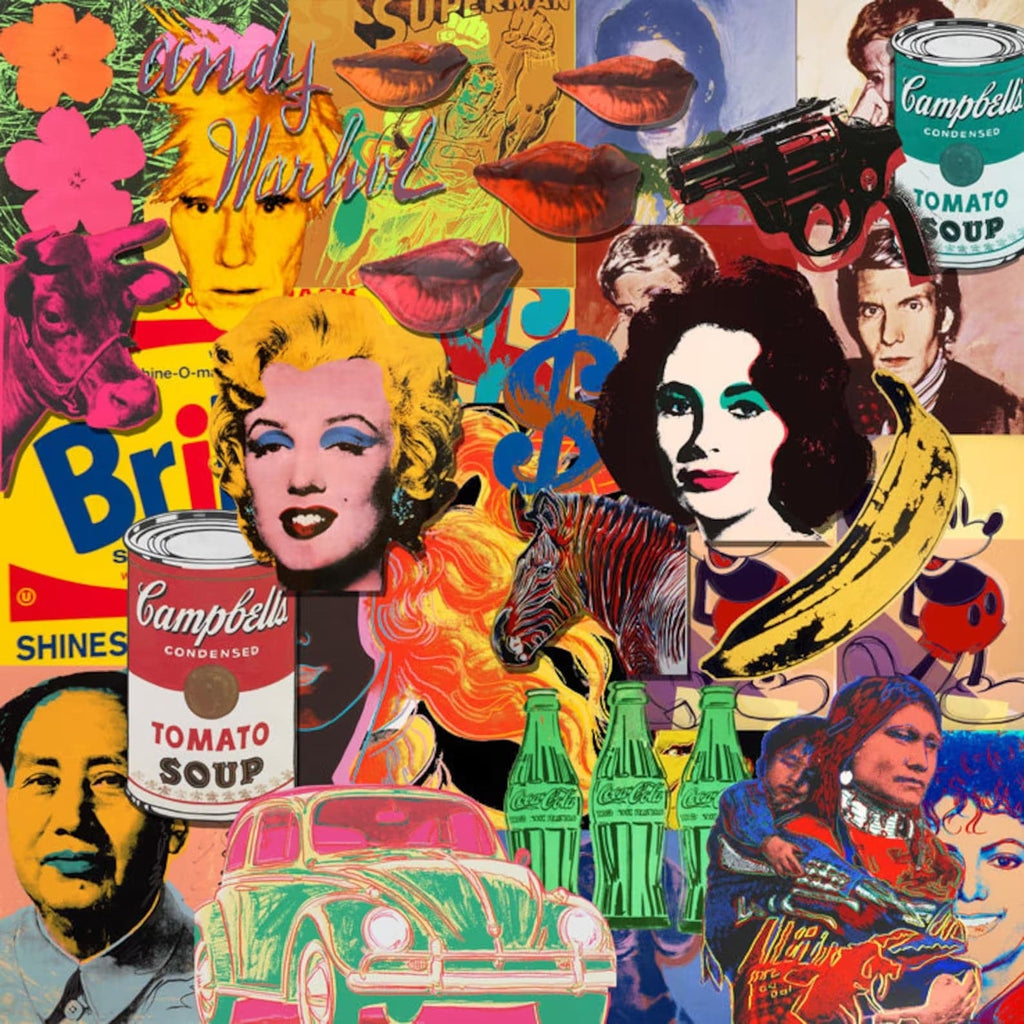 Framed 1 Panel - Pop Art - Andy Warhol Collage