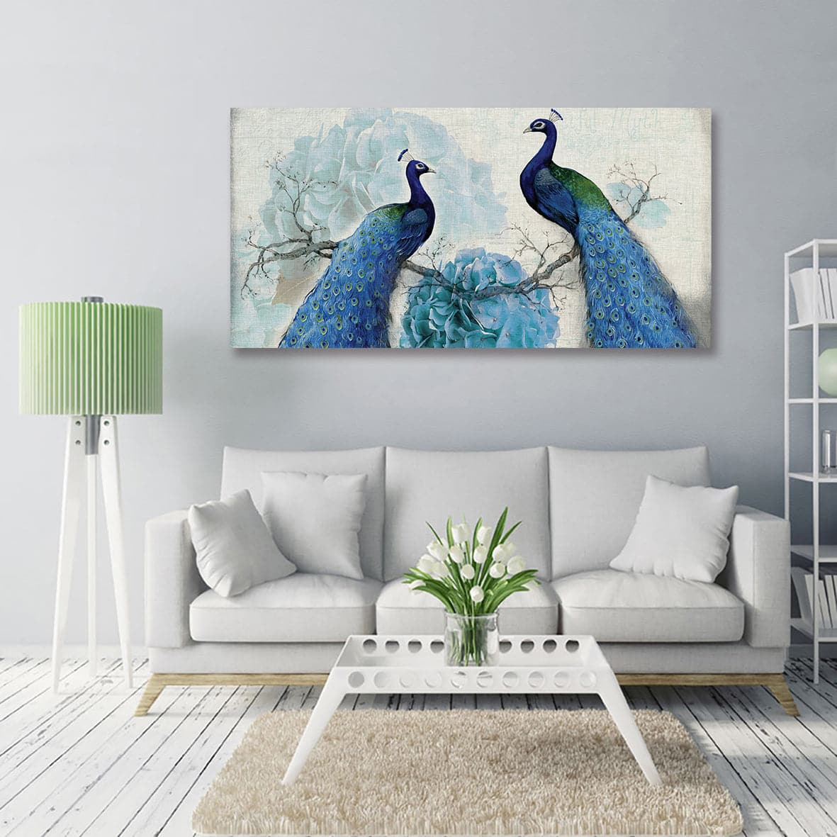 Framed 1 Panel Peacocks Love Print & Free shipping NZ