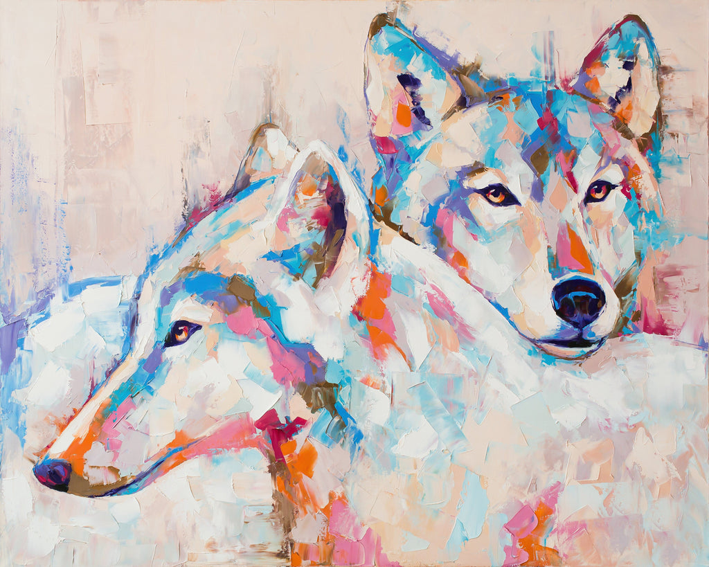 Framed 1 Panel - A Couple wolves
