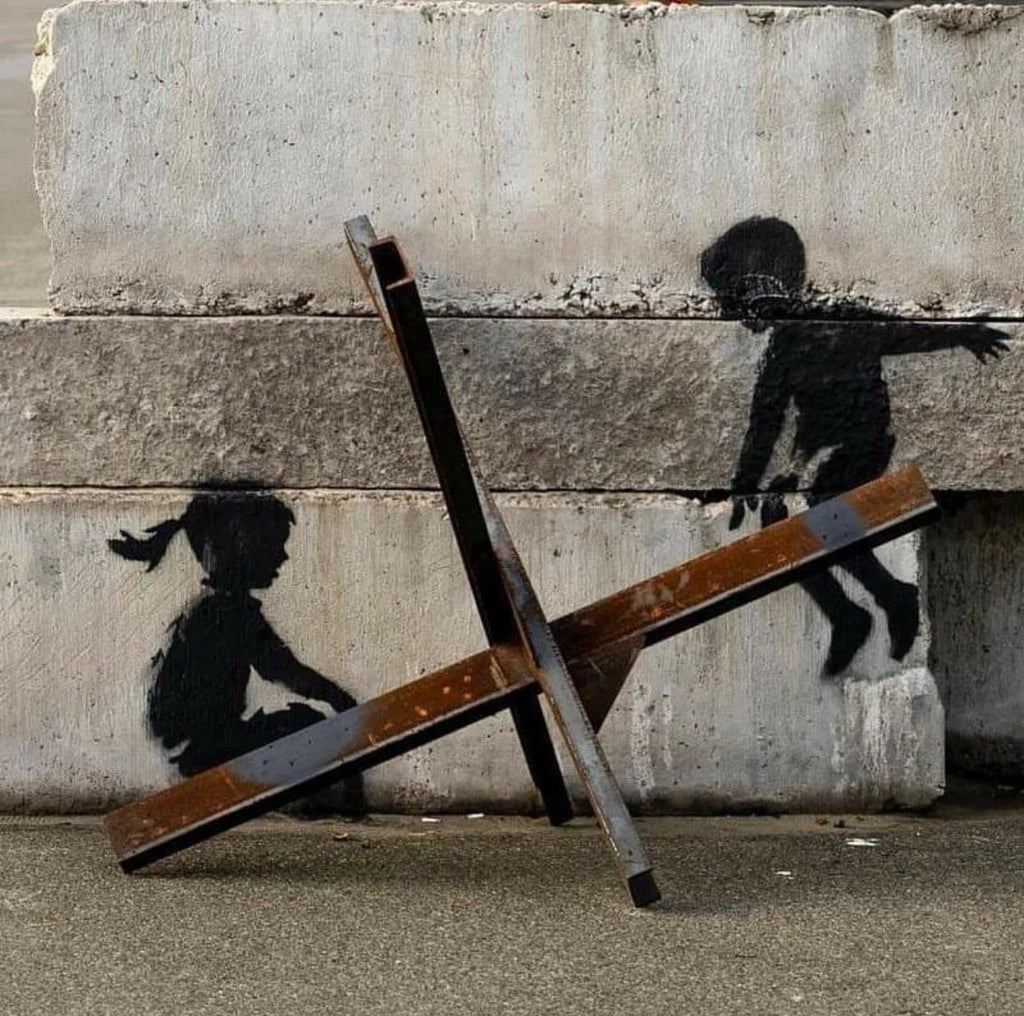 Framed 1 Panel - Banksy - Ukraine Children