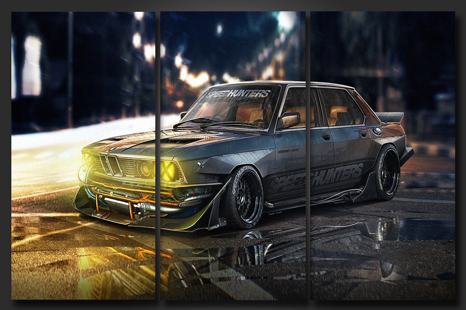 Framed 3 Panels - BMW M3