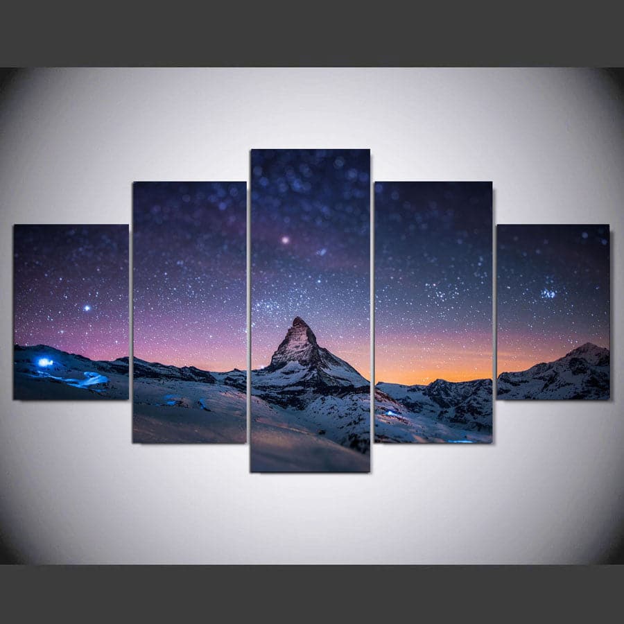 Framed 5 Panels - Starry Sky