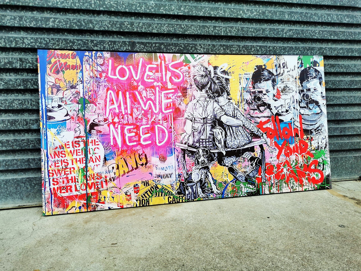 Framed 1 Panel Finished Products Love is all we need Love Print