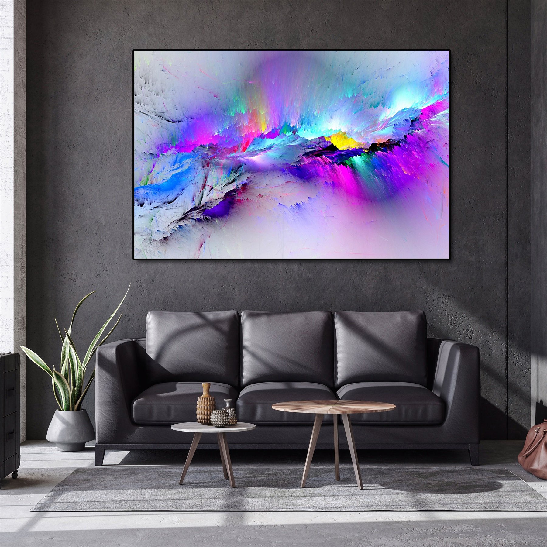Modern Abstract Canvas Wall Art Print Poster | Home Decor | Stretched 1 Panel