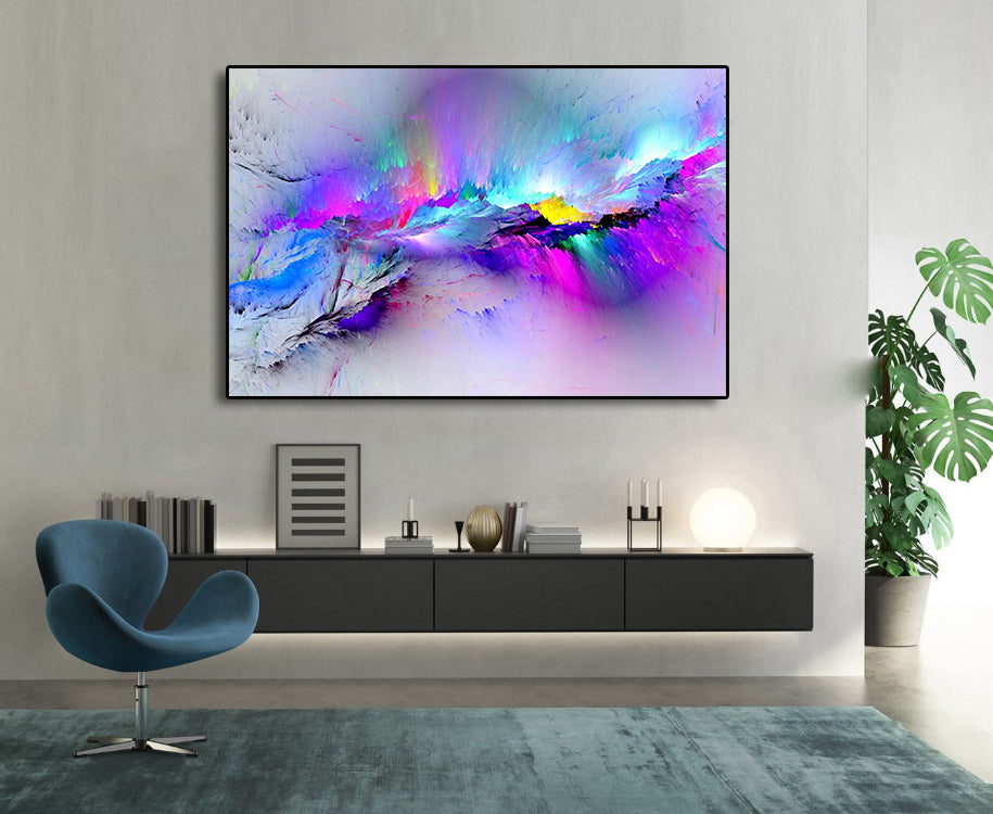 Modern Abstract Canvas Wall Art Print Poster | Home Decor | Stretched 1 Panel