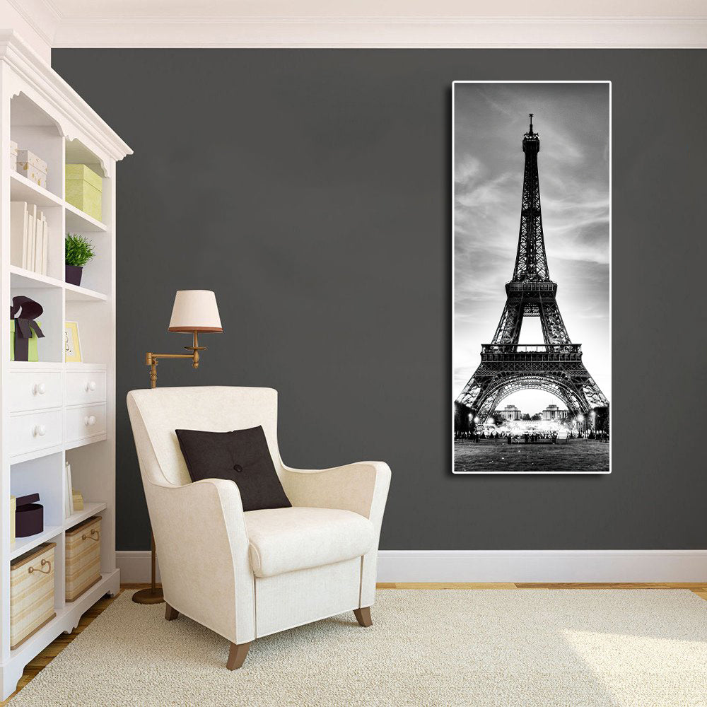 Pine Stretched  Framed 1 Panel - Eiffel Tower