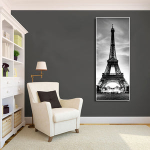 Pine Stretched  Framed 1 Panel - Eiffel Tower