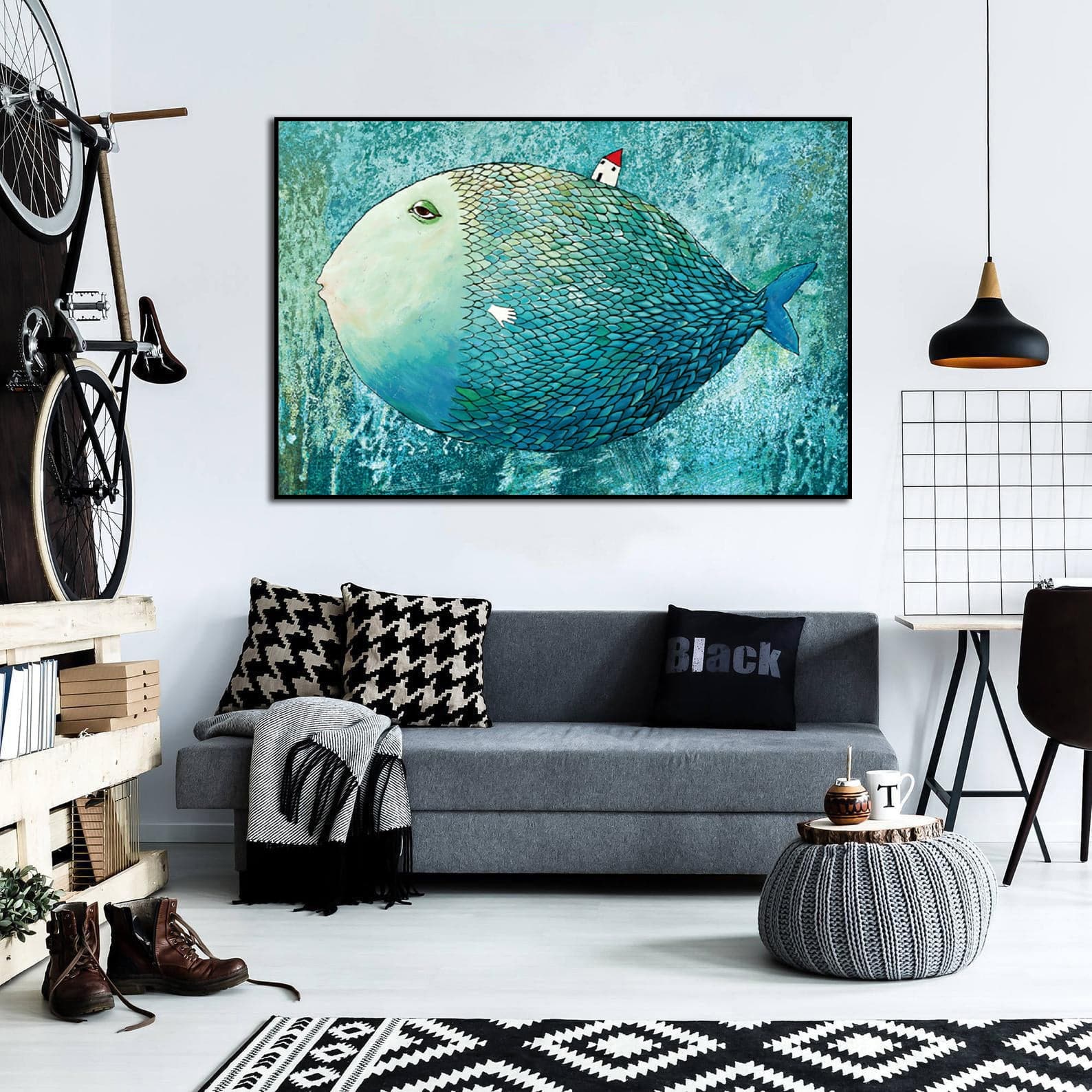 Framed 1 Panel - Abstract