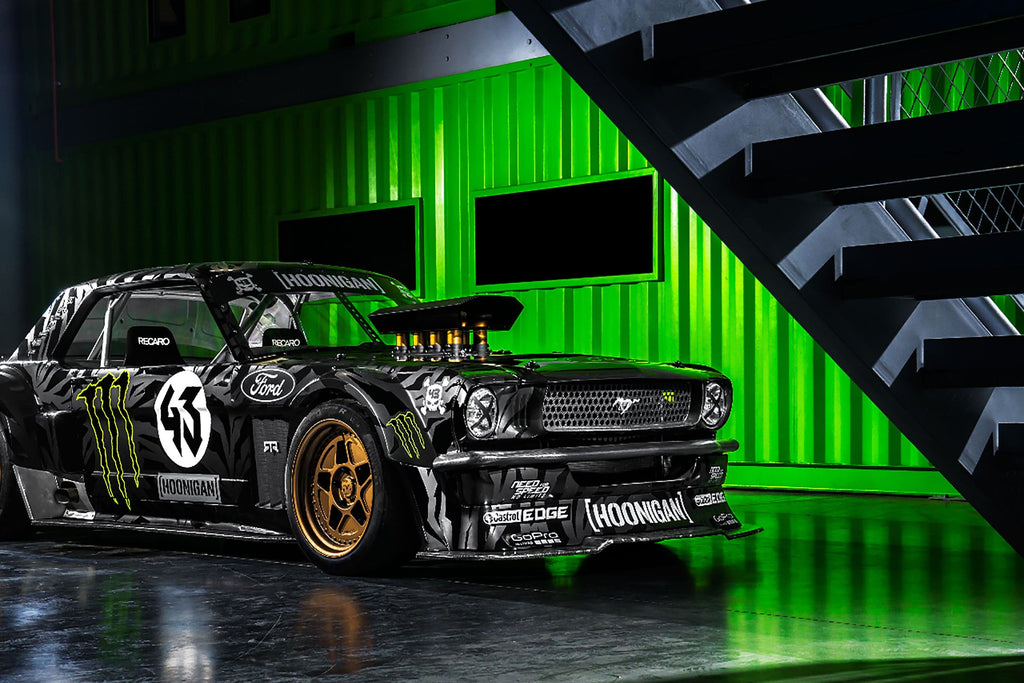 Pine Stretched  Framed 1 Panel - Ken block' Ford Mustang