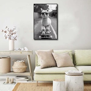 Pine Stretched  Framed 1 Panel - Skateboarding