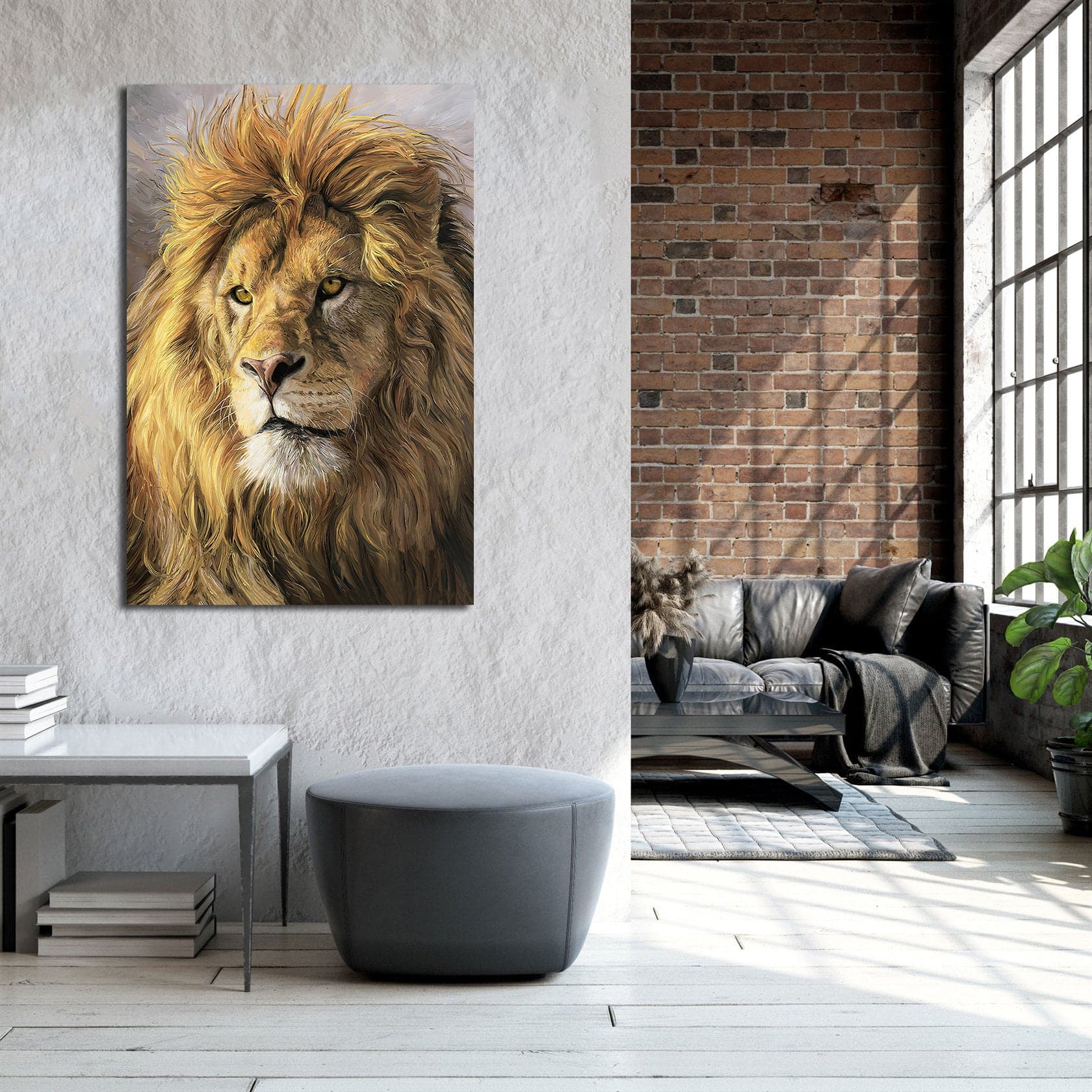 Framed 1 Panel - Lion Art