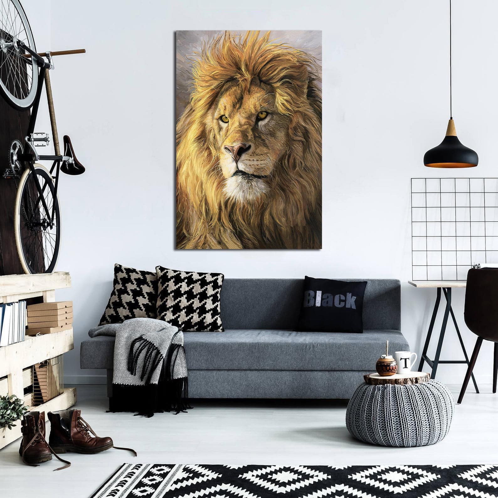 Framed 1 Panel - Lion Art