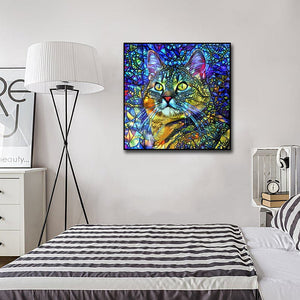 Framed 1 Panel - Crystal Cat