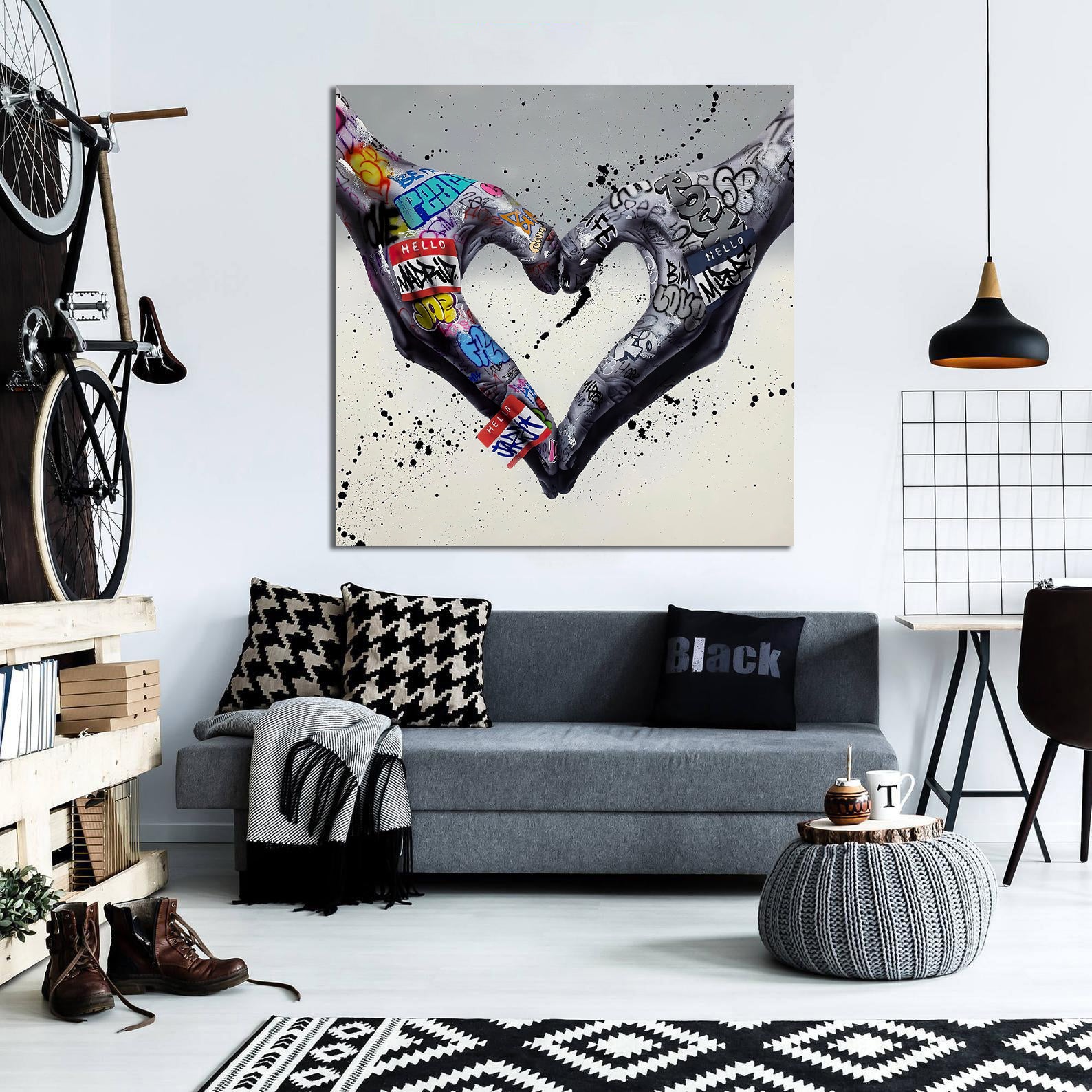 Modern Pop Art Canvas Wall Art Print Poster | Home Decor | Stretched 1 Panel