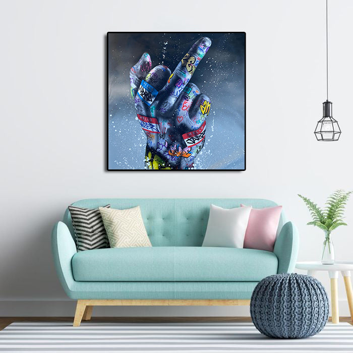 Modern Pop Art Canvas Wall Art Print Poster | Home Decor | Stretched 1 Panel