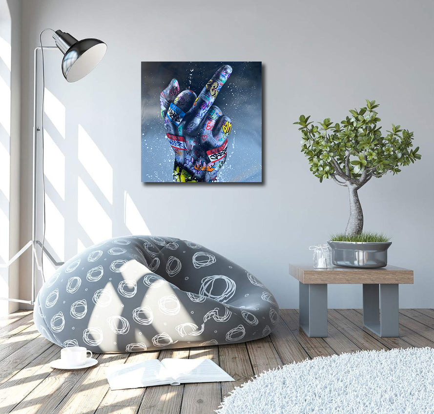 Modern Pop Art Canvas Wall Art Print Poster | Home Decor | Stretched 1 Panel