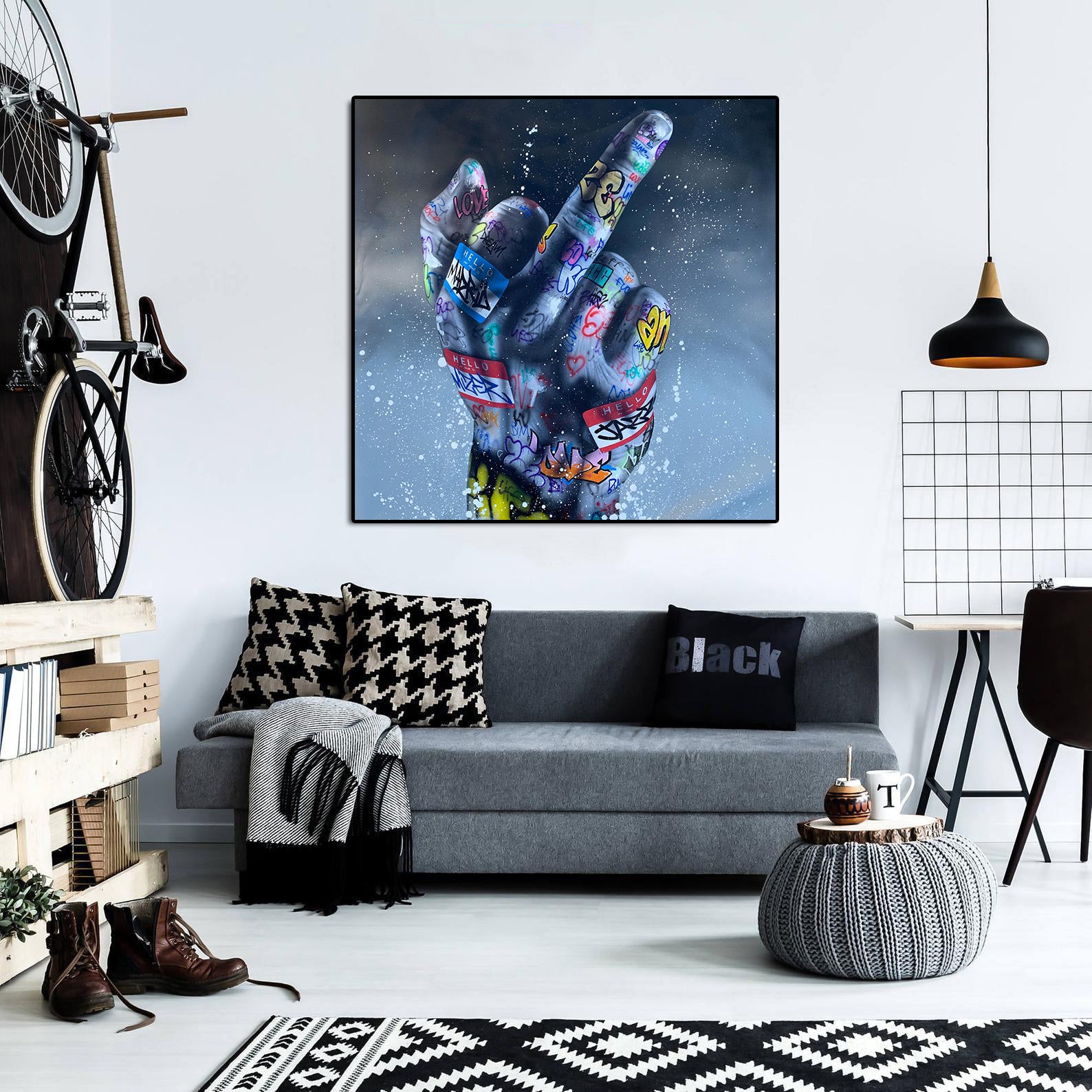 Modern Pop Art Canvas Wall Art Print Poster | Home Decor | Stretched 1 Panel