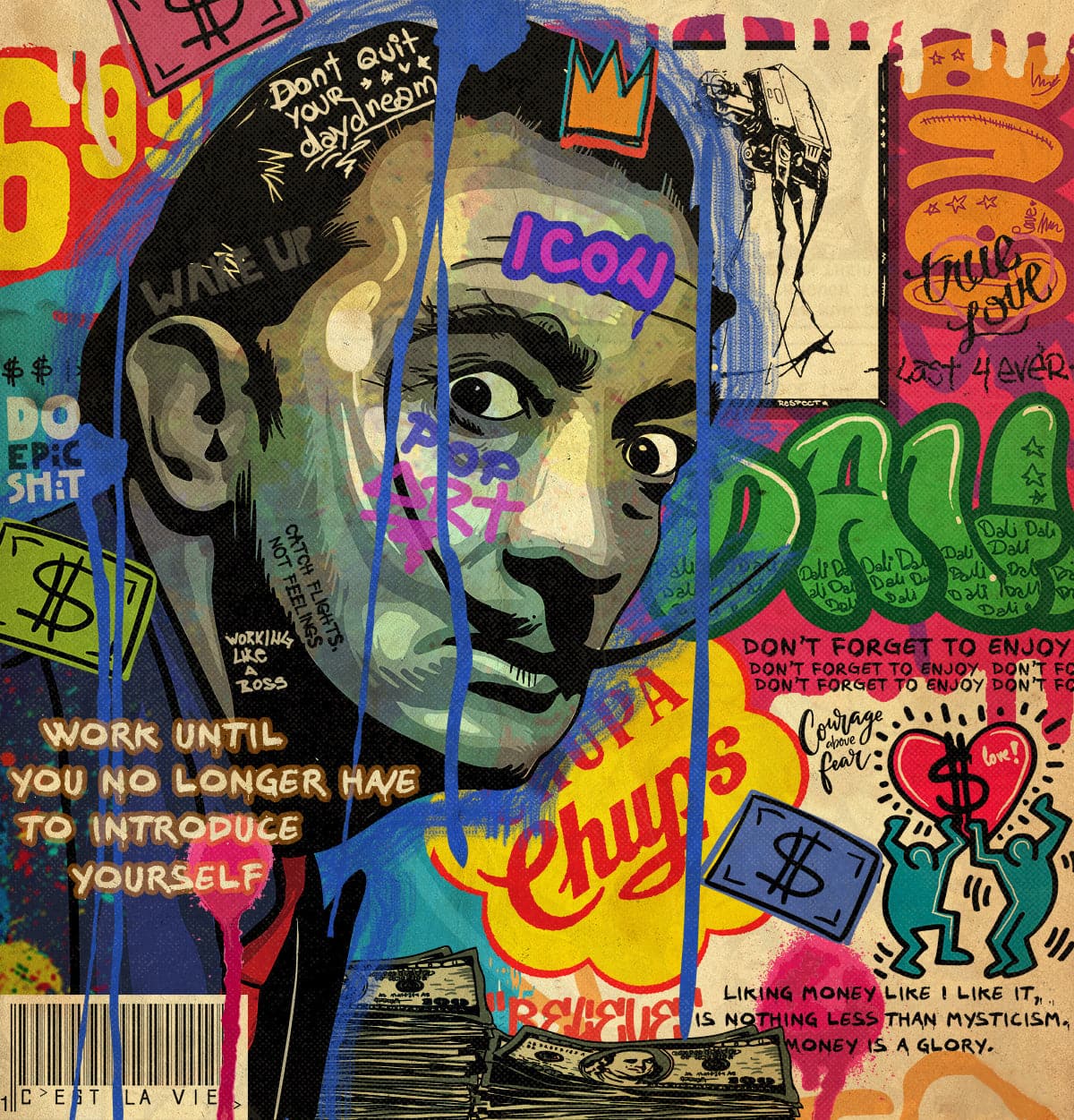 Framed 1 Panel - Pop Art - Salvador Dali