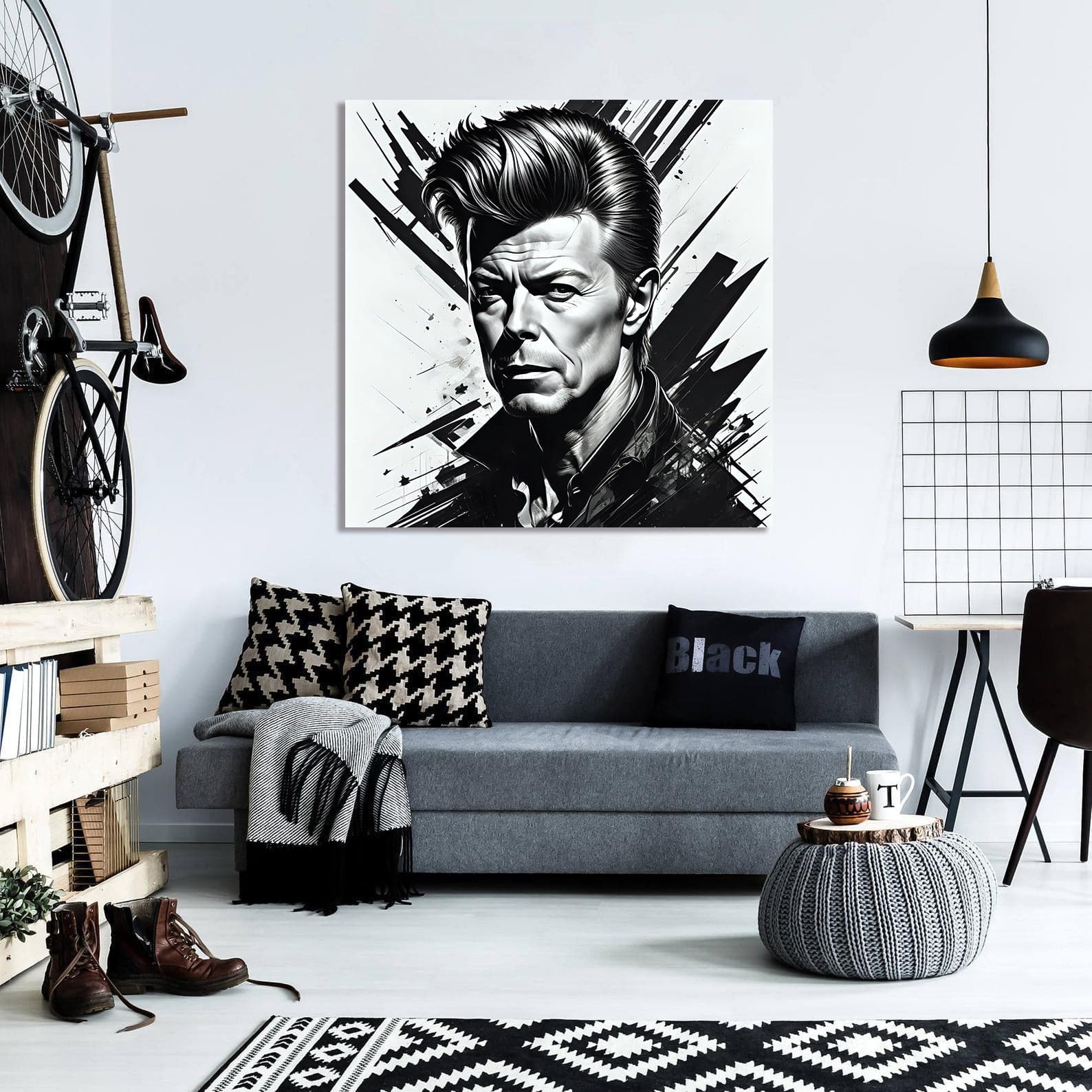 Pine Stretched  Framed 1 Panel - David Bowie