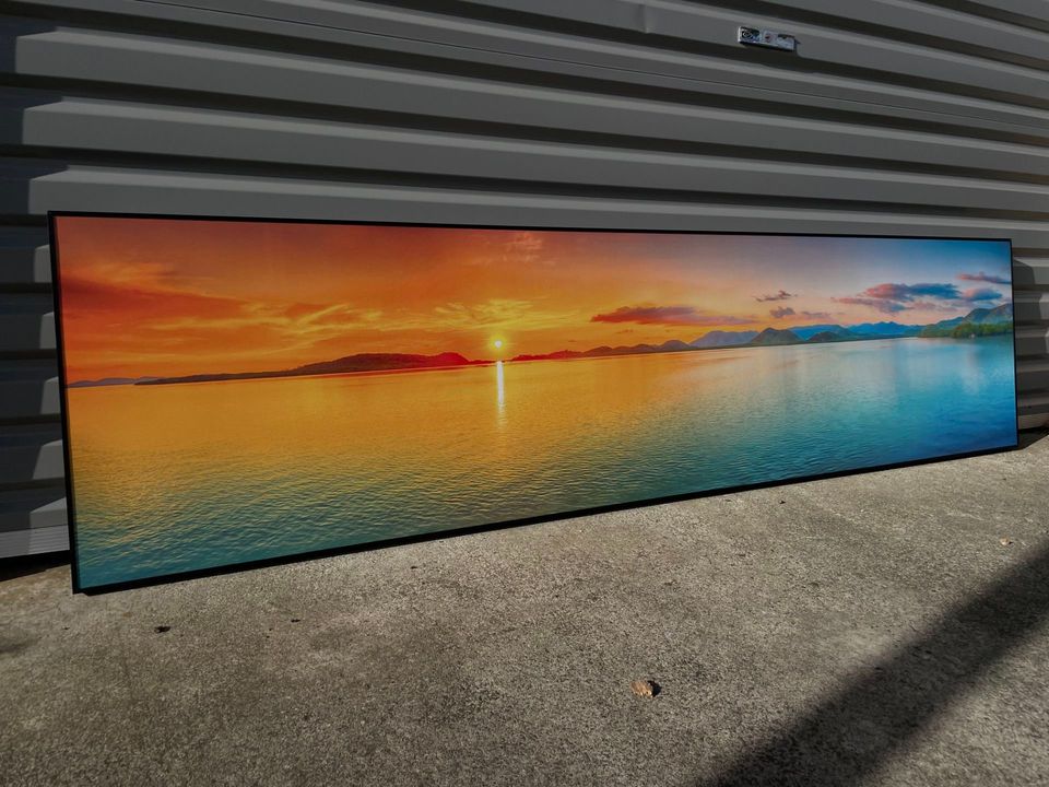 Pine Stretched  Framed 1 Panel - Finished Products - Sunset Panorama