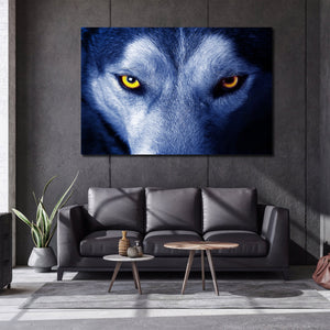 Pine Stretched  Framed 1 Panel - Wolf