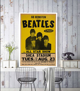 Pine Stretched  Framed 1 Panel - Beatles