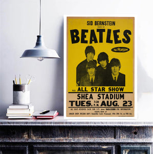 Pine Stretched  Framed 1 Panel - Beatles
