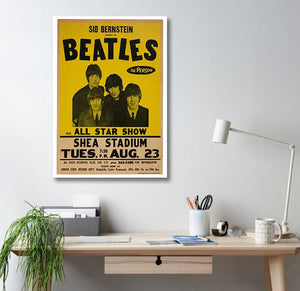 Pine Stretched  Framed 1 Panel - Beatles