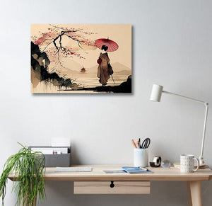 Framed 1 Panel - Watercolor - Japanese Art
