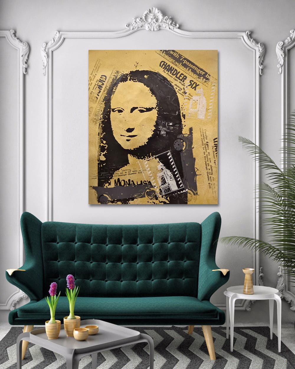 Pine Stretched  Framed 1 Panel - Mona Lisa
