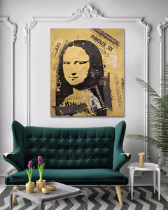 Pine Stretched  Framed 1 Panel - Mona Lisa