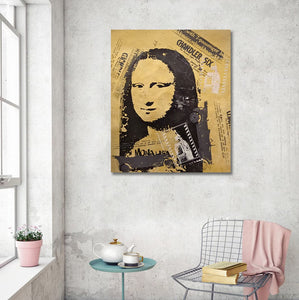 Pine Stretched  Framed 1 Panel - Mona Lisa