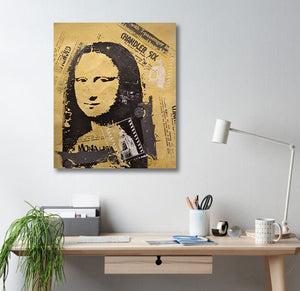 Pine Stretched  Framed 1 Panel - Mona Lisa