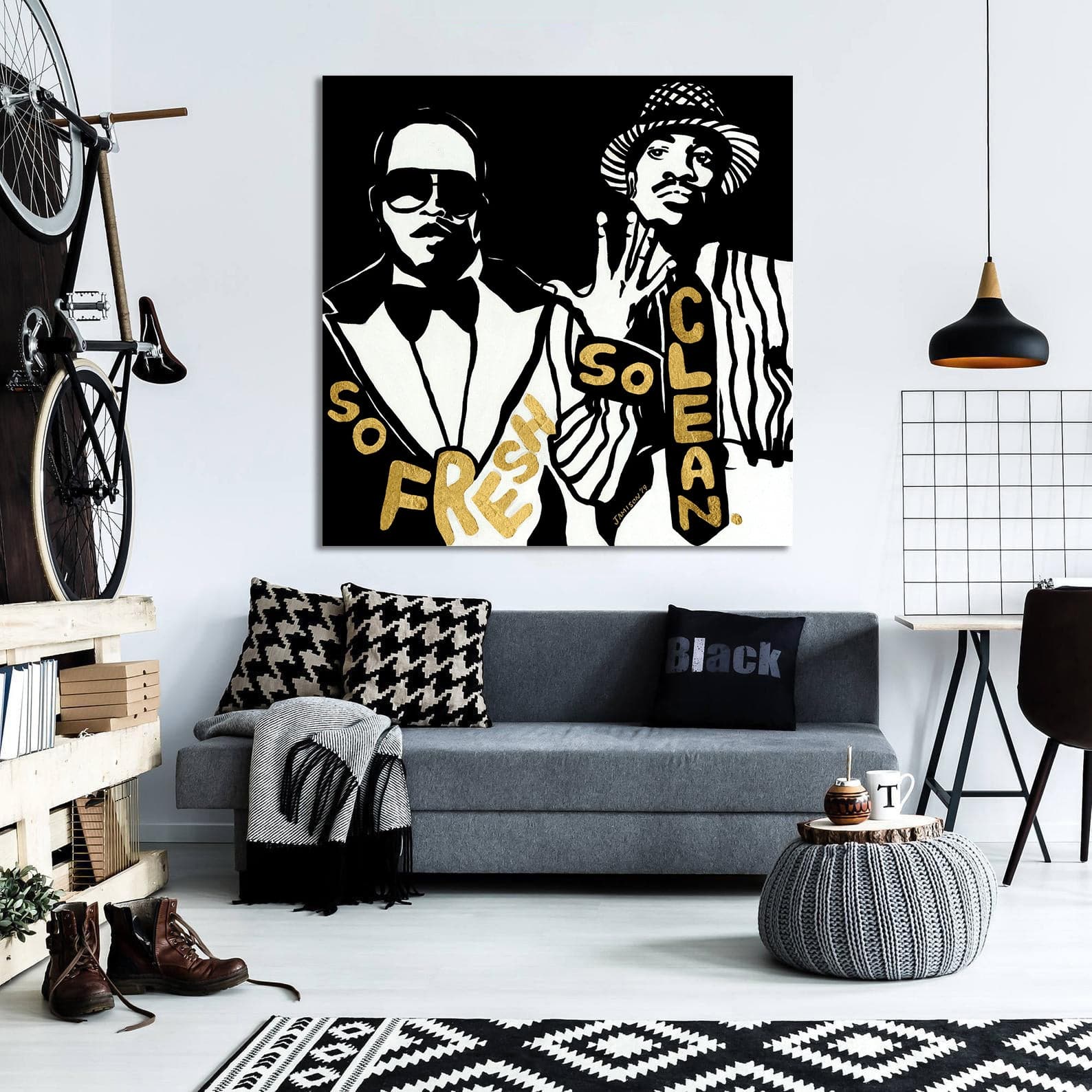 Pine Stretched  Framed 1 Panel - Tupac
