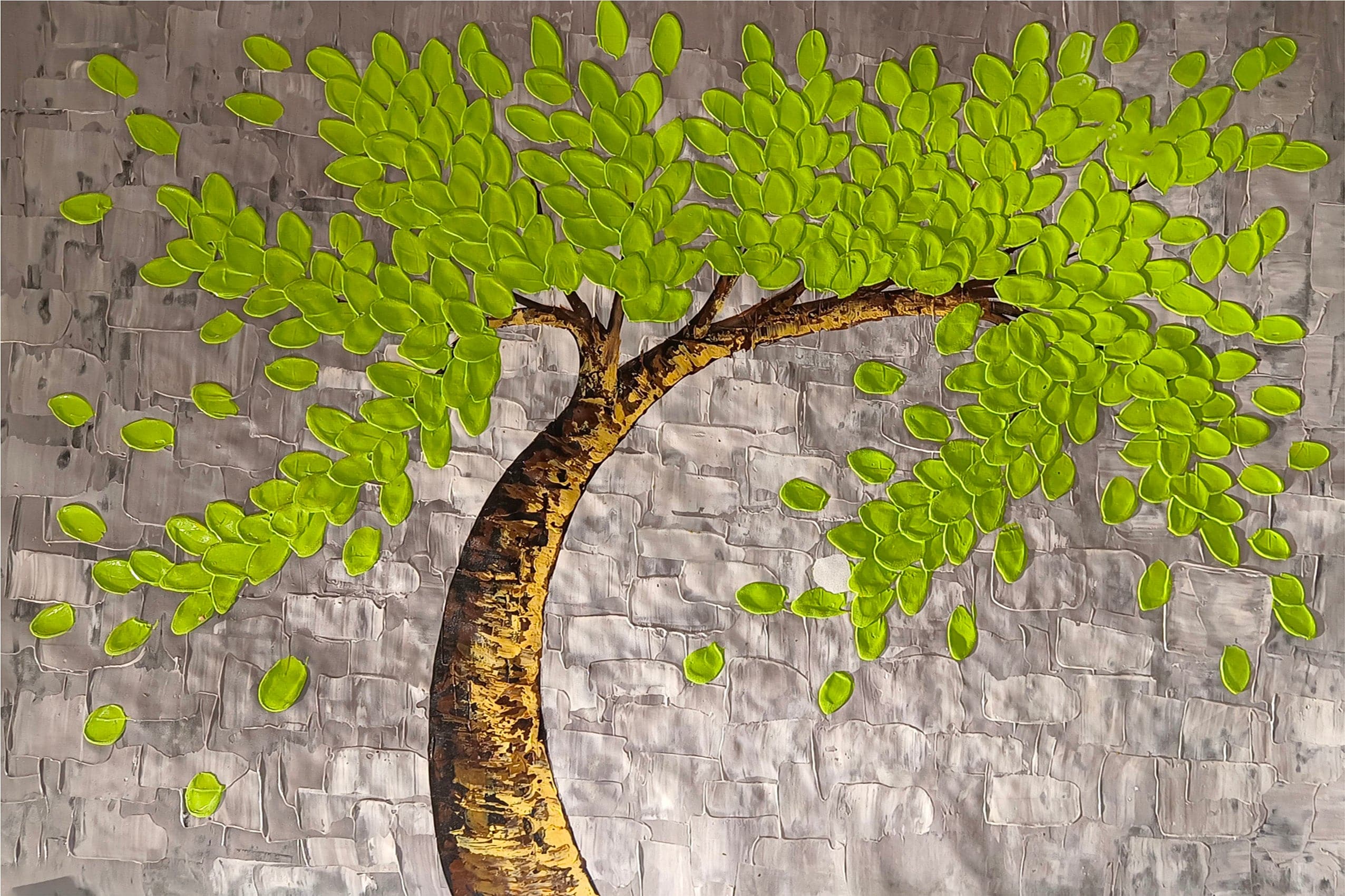 Pine Stretched  Framed 1 Panel - Tree
