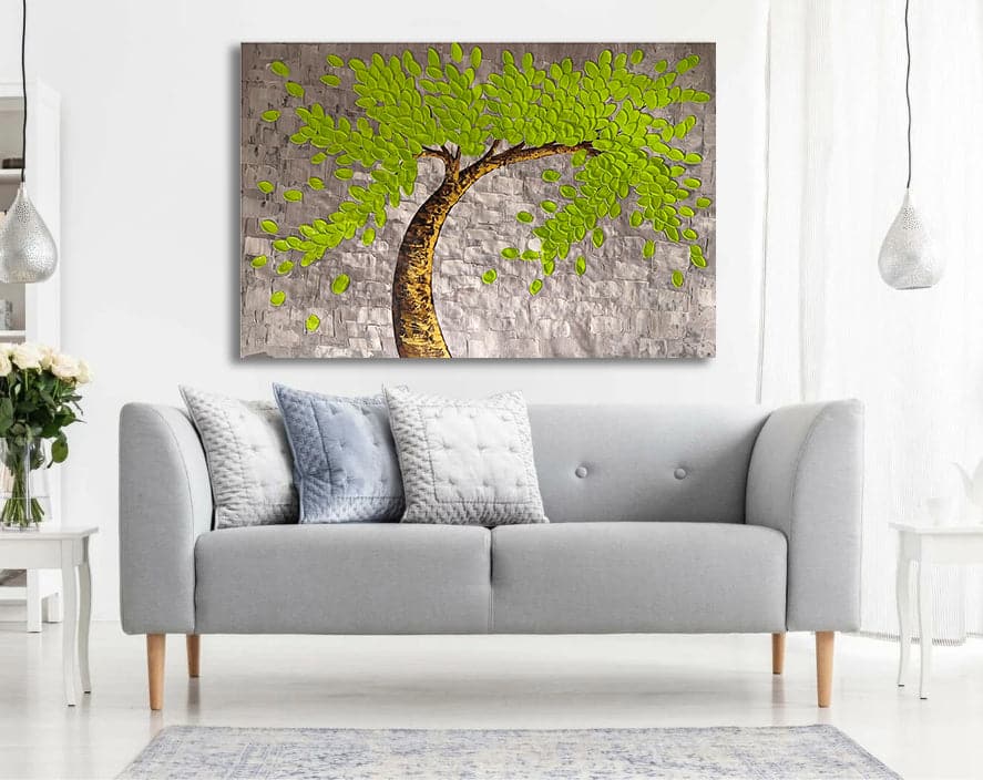 Pine Stretched  Framed 1 Panel - Tree