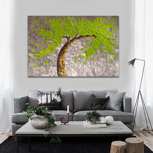 Pine Stretched  Framed 1 Panel - Tree