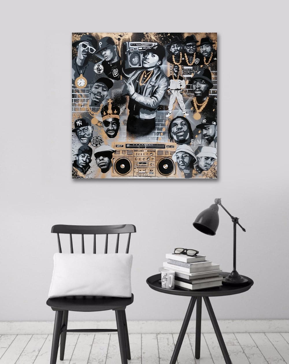 Pine Stretched  Framed 1 Panel - Hip Hop