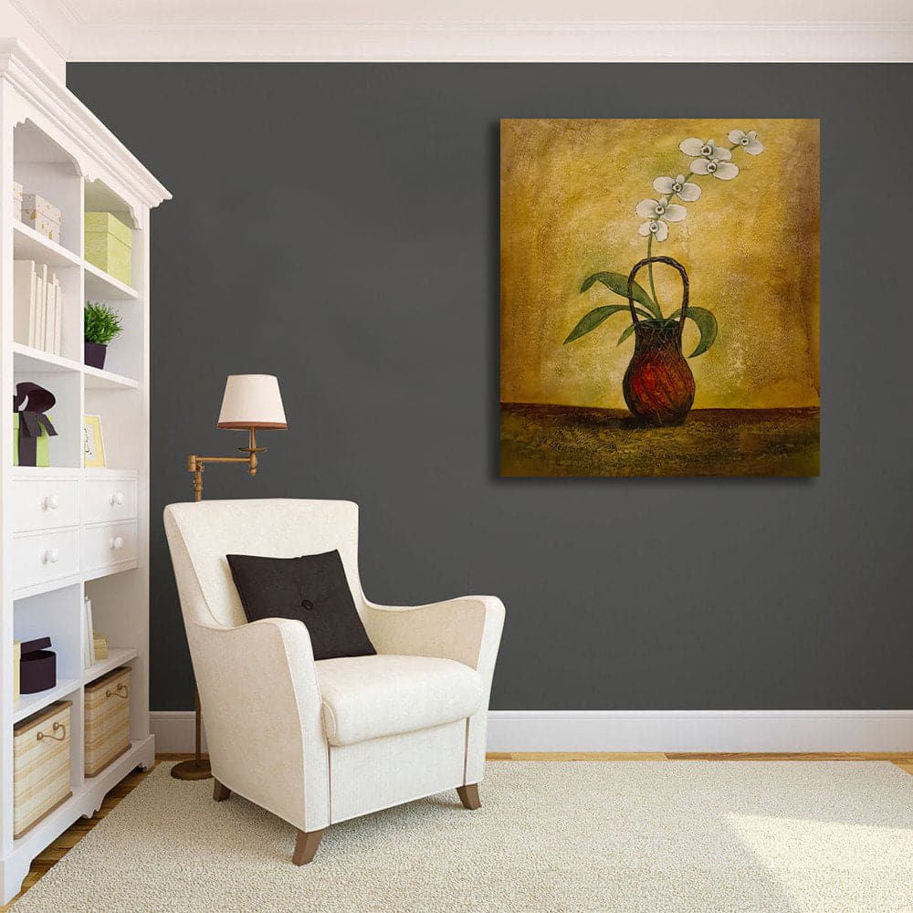 Pine Stretched  Framed 1 Panel - Orchid
