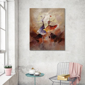 Pine Stretched  Framed 1 Panel - Abstract - Dancing