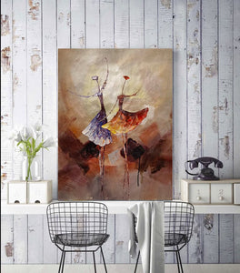 Pine Stretched  Framed 1 Panel - Abstract - Dancing