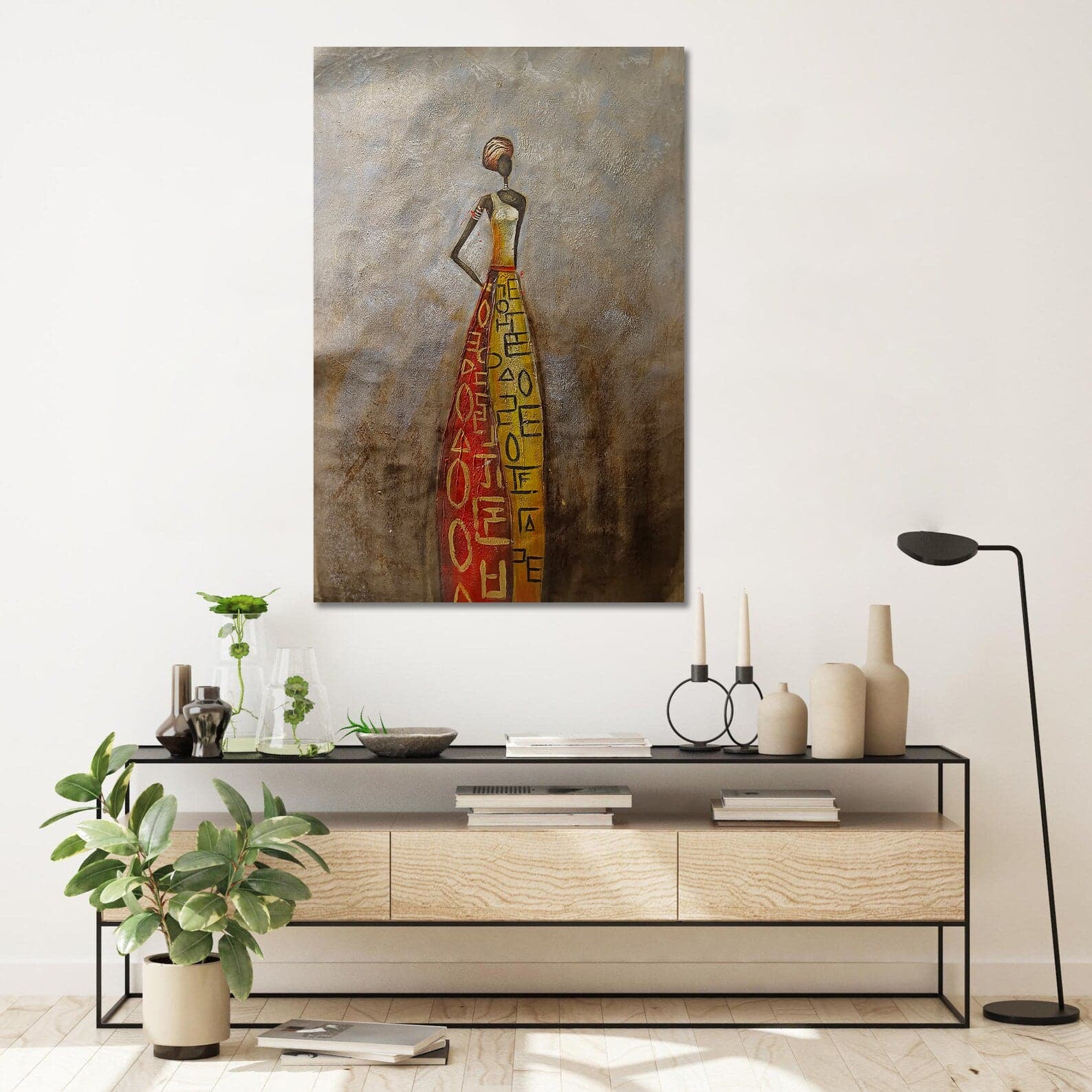 Framed 1 Panel - Abstract - Africa Lady