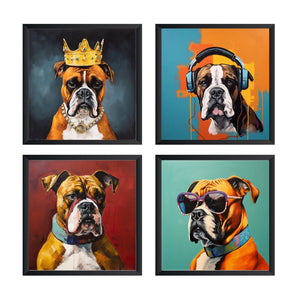 Pine Stretched  Framed 4 Panels - Boxer