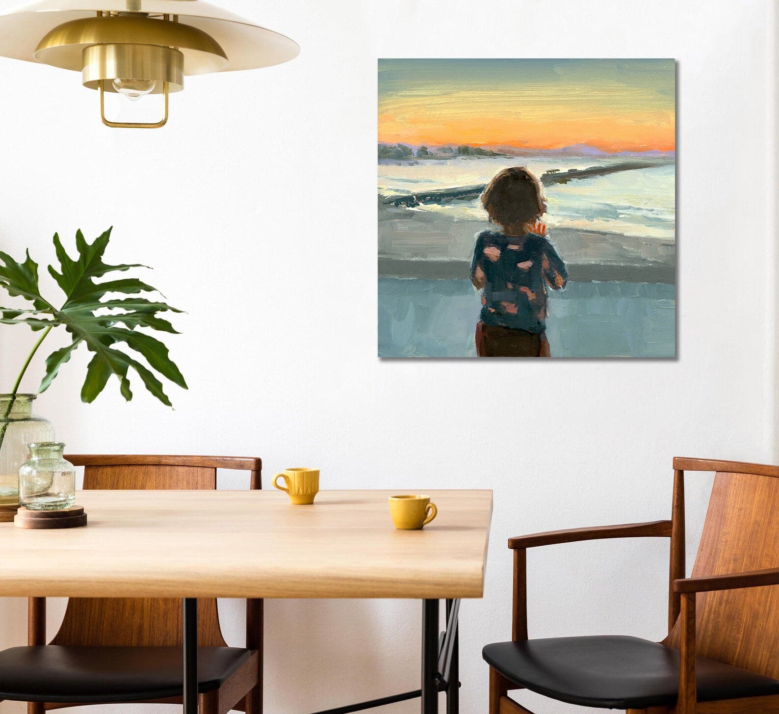 Pine Stretched  Framed 1 Panel - Dawn