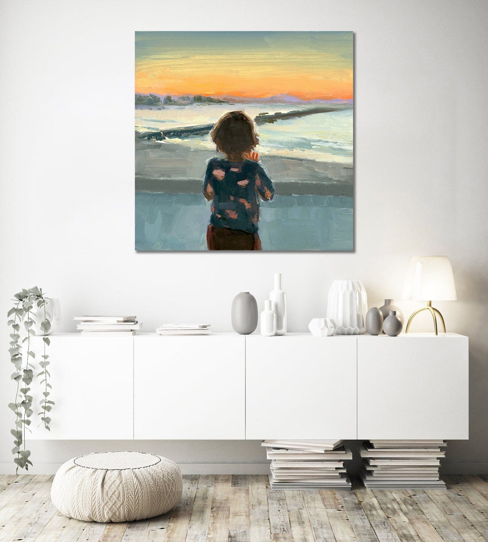 Pine Stretched  Framed 1 Panel - Dawn